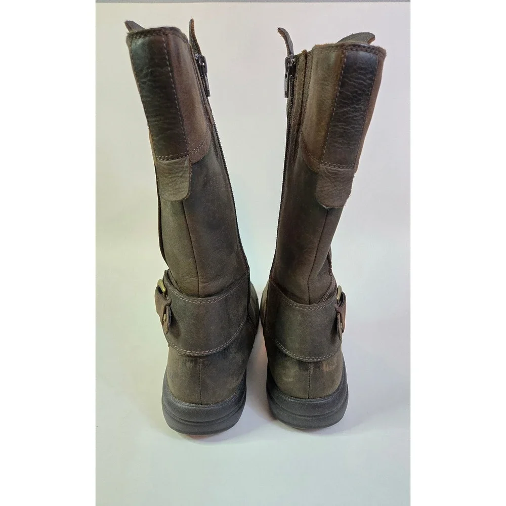 Merrell Espresso Waterproof Brown Leather Mid Calf Buckle Boots Womens 9 J69128